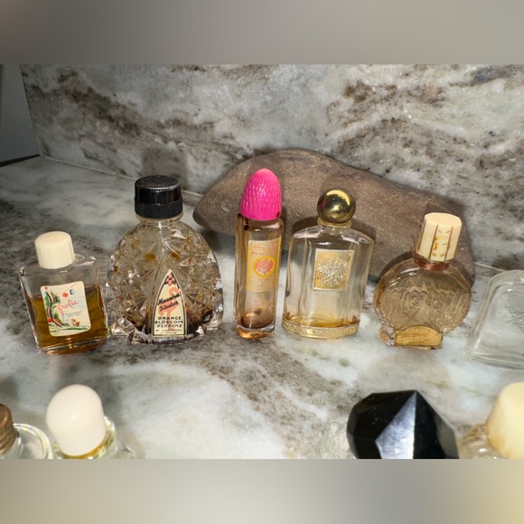 Vintage Art Deco Miniature Glass Perfume Bottles Lot - Picture 7 of 9